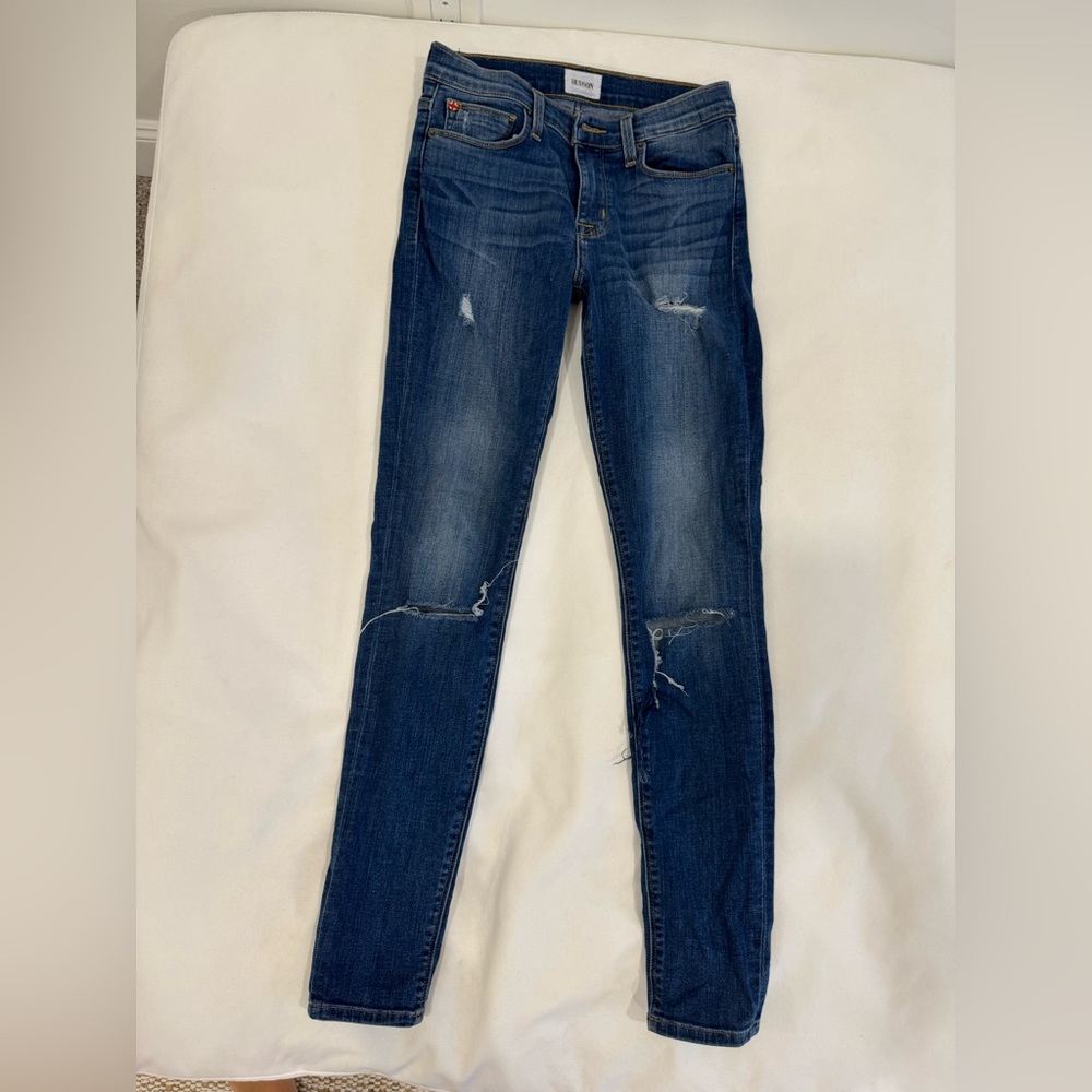 Hudson skinny ripped jeans